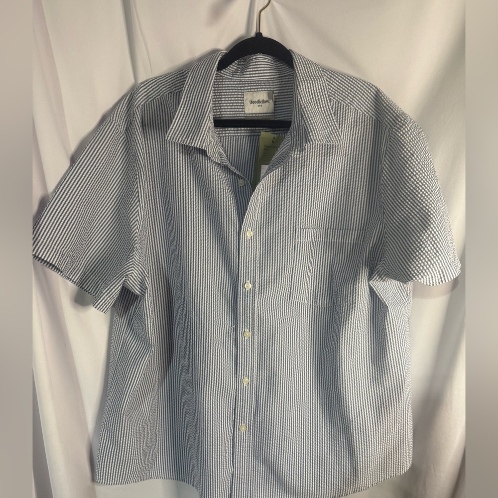 Goodfellow & Co Men's Navy and White Checkered Shirt New